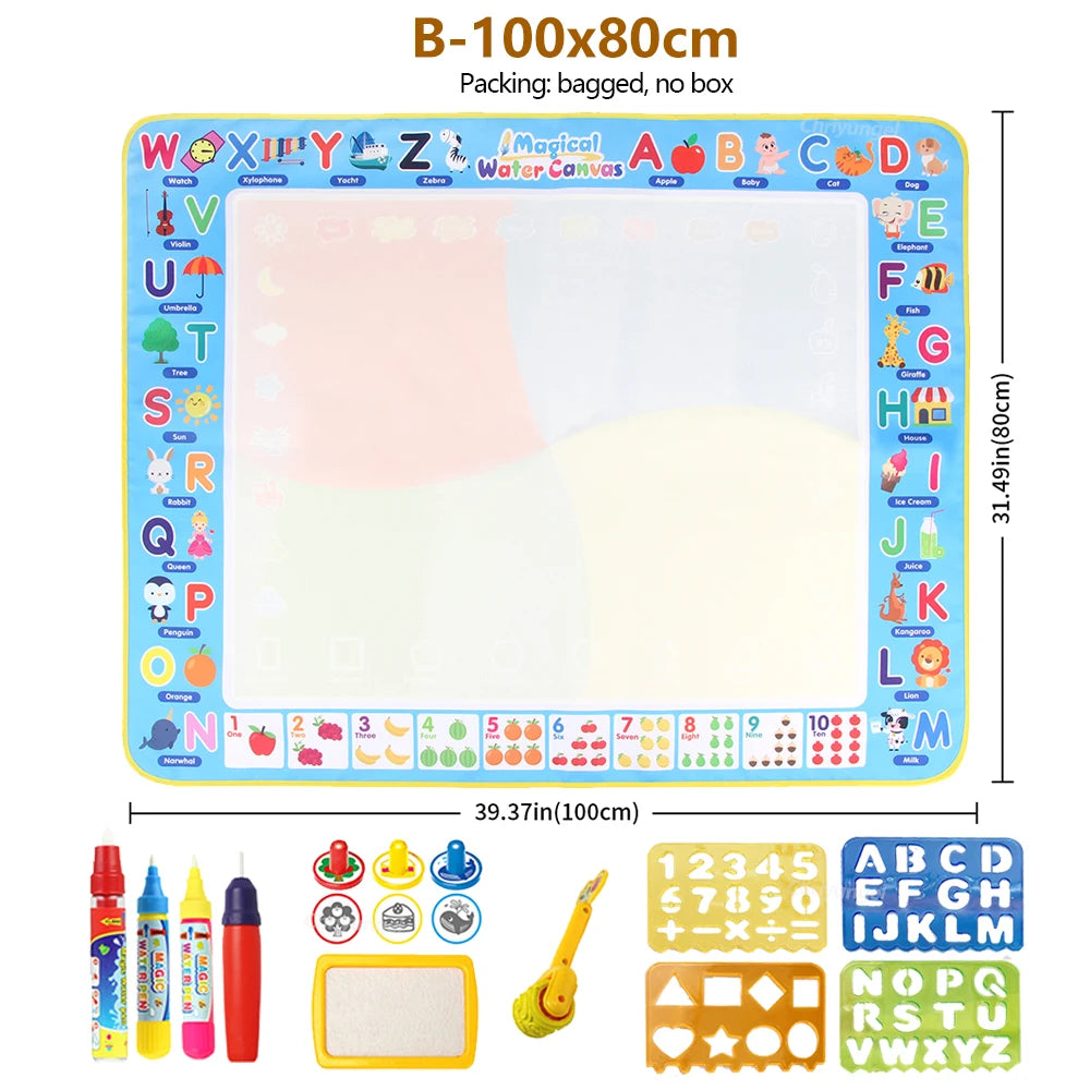 Tapis de Dessin à l’Eau Gribouille — Réutilisable & Sans Taches