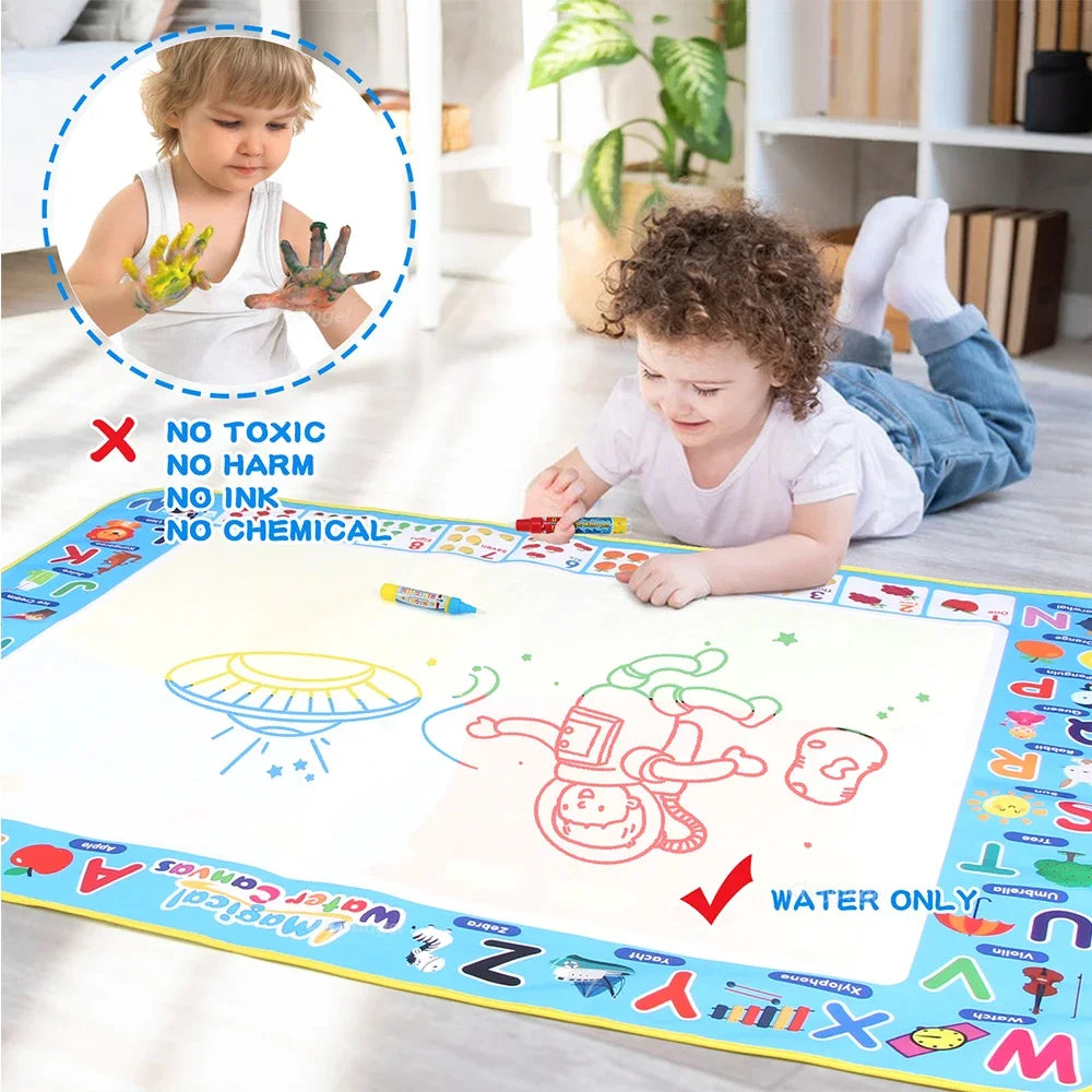 Tapis de Dessin à l’Eau Gribouille — Réutilisable & Sans Taches